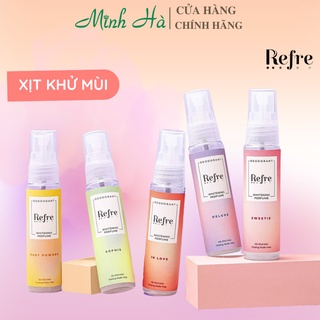 Xịt khử mùi Refre Whitening Natural 30ml giúp khử mùi hiệu quả và giảm tiết mồ hôi