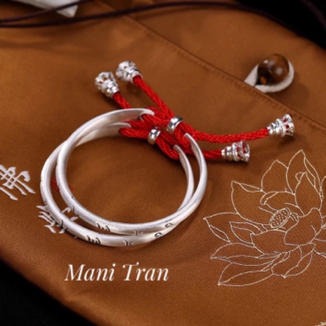 Vòng Tay Bạc Khắc chú Dành Cho Bé VT330