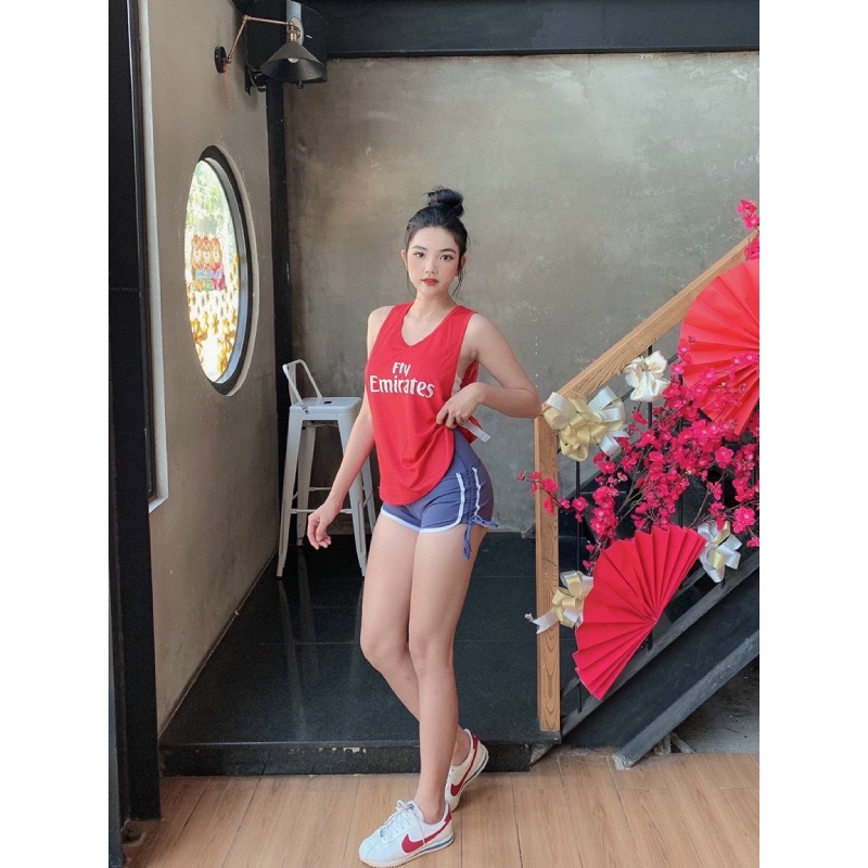 Áo tập gym-yoga-aerobic nữ, áo tank top đan lưng xinh xắn