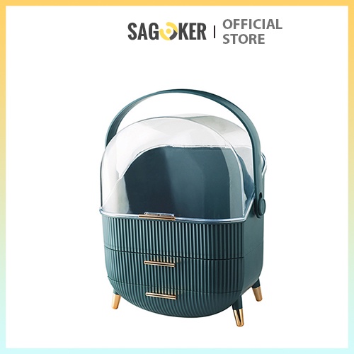 Hộp đựng mỹ phẩm 3 ngăn SAGOKER, mã HMP009