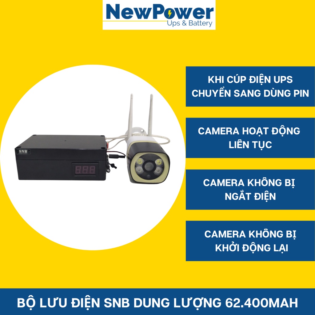 Bộ lưu điện gia đình 62.400mAh,nguồn dự phòng cho wifi,camera, sử dụng pin Lithium 12V-20.800mAh,BH 12 tháng, xuất xứ