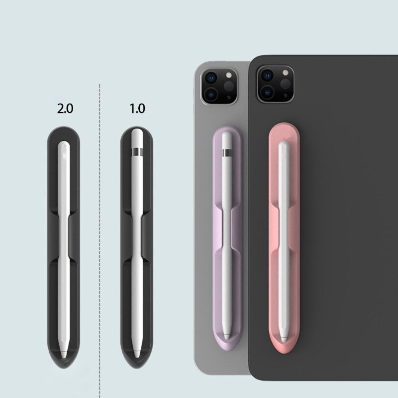 Ốp silicon giữ bút cảm ứng thích hợp cho Apple Pencil 1 2 Gen gắn vỏ máy tính bảng