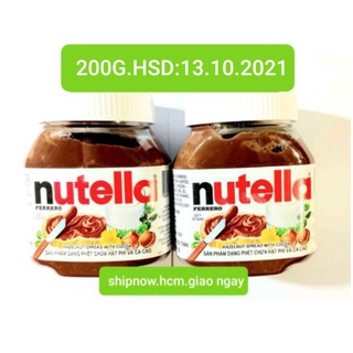 Bơ hạt phỉ cacao nutella 200 g, hàng úc.date:8.2022