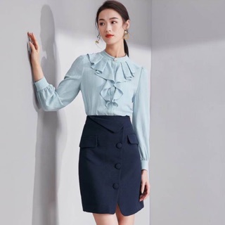 Chân váy bút chì đẹp cúc