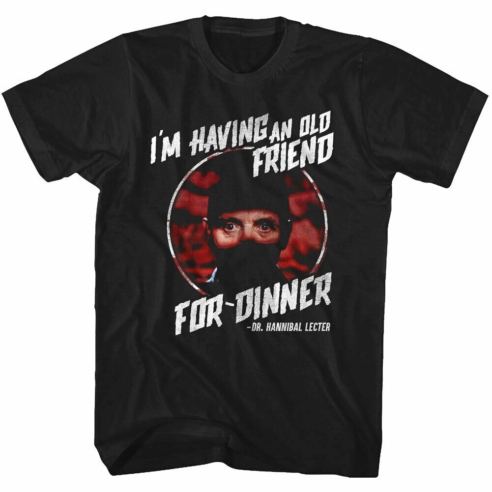 Silence of the Lambs Dr Hannibal Lecter Men's T Shirt I'm Having an Old Friend