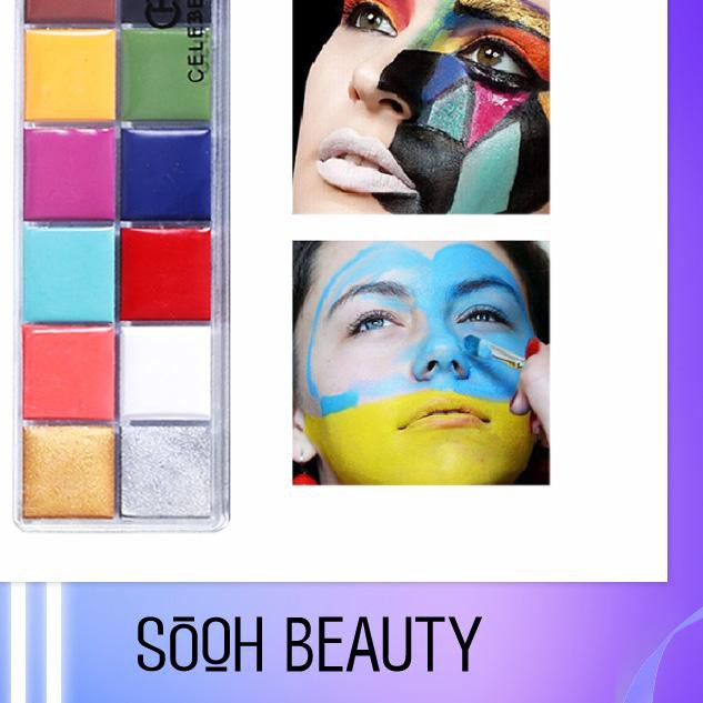 (hàng Mới Về) Bảng Màu Vẽ Cơ Thể 12 Màu Sắc Trang Điểm Dự Tiệc | BigBuy360 - bigbuy360.vn