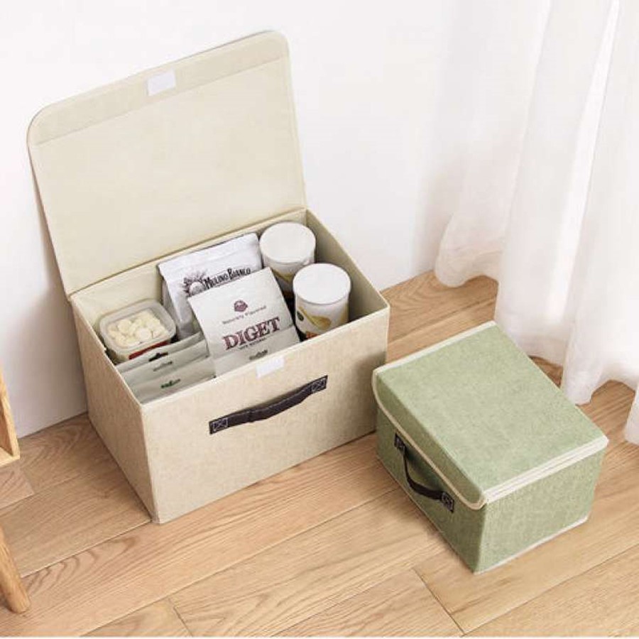 Hộp vải đựng quần áo đồ lót combo 2 hộp đa năng tiện dụng có nắp đậy