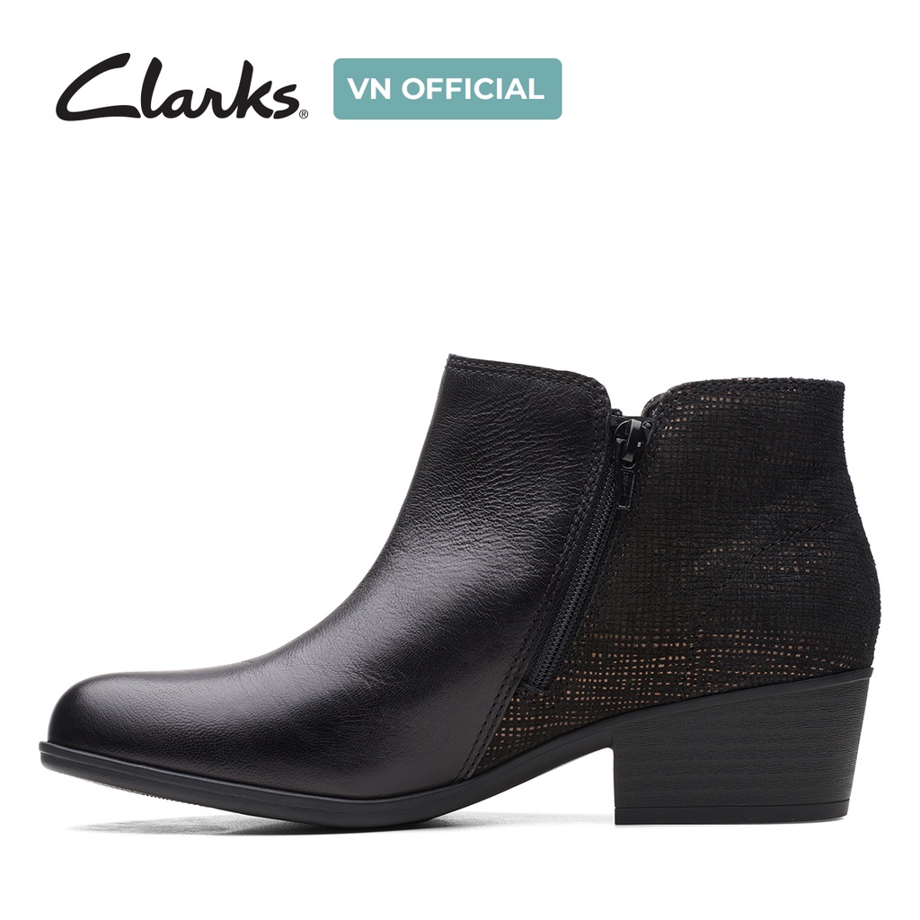 Giày Ankle Boot Nữ CLARKS Adreena Hope Màu Đen