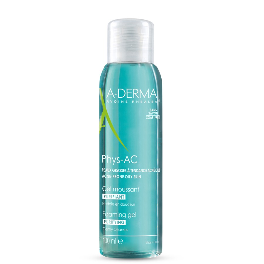 Gel rửa mặt A-Derma Phys-AC Purifying Foaming Gel cho da dầu mụn