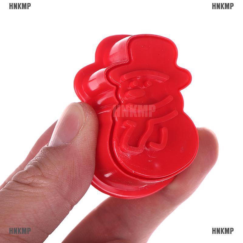 Set 4 khuôn nhấn bánh quy chủ đề giáng sinh 3D