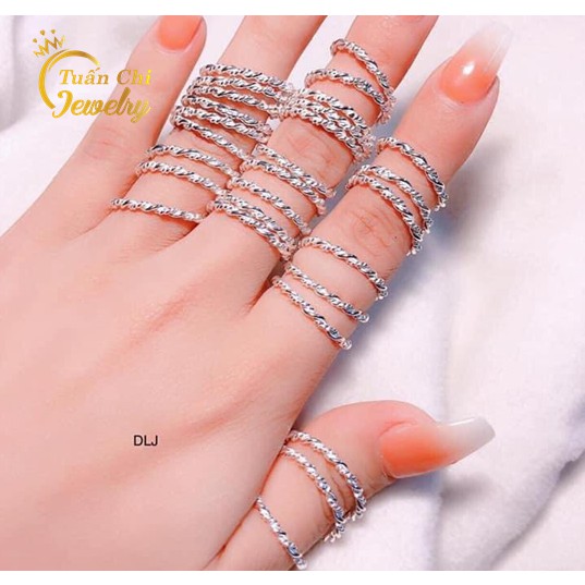 Nhẫn Bạc Nữ 🍁BIG SALE🍁 Nhẫn Nữ Bạc Ta Cao Cấp Kiểu Xoắn Cách Điệu
