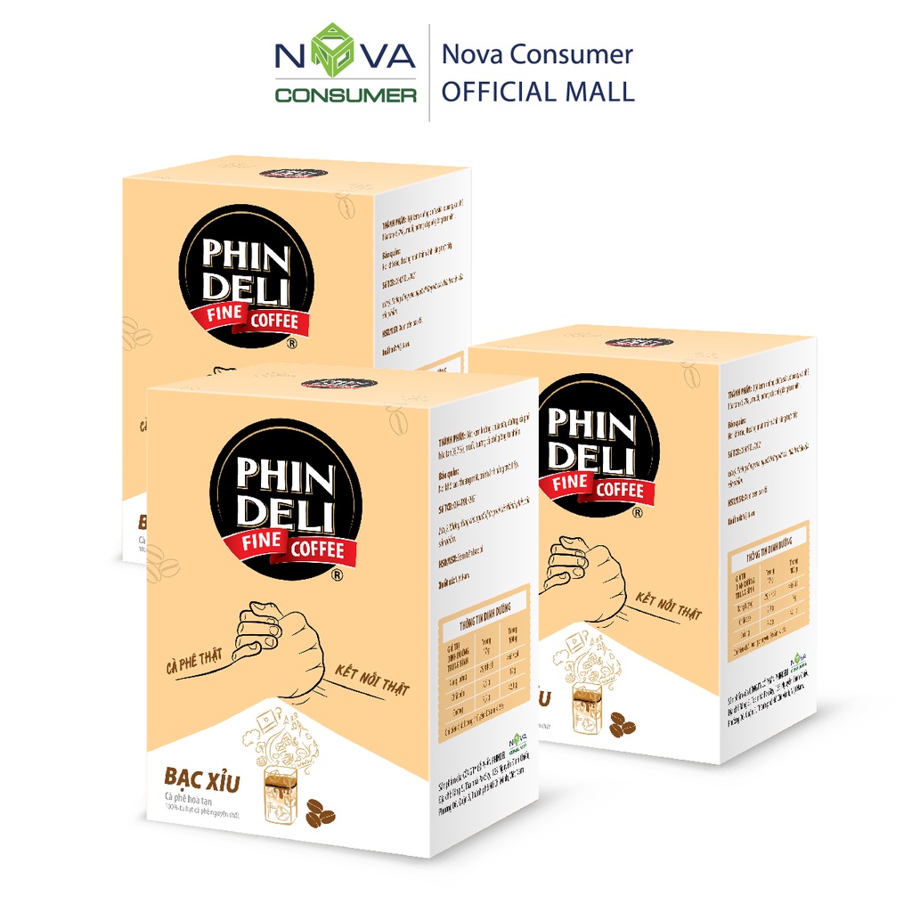 [Combo 3 hộp] Cà Phê Hòa Tan PhinDeli Bạc Xỉu (17g x 18 gói x 3 hộp) | BigBuy360 - bigbuy360.vn