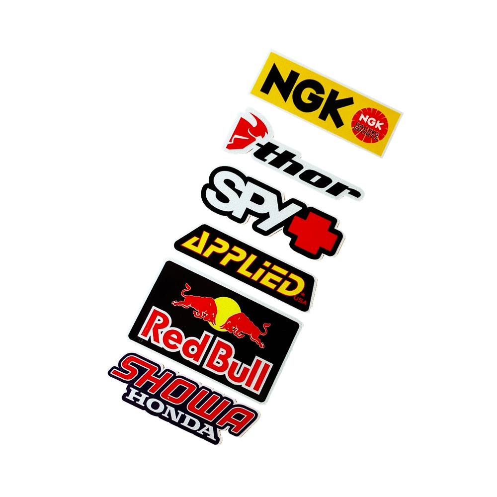 1 Miếng Dán Trang Trí Xe Mô Tô Hình Bò Đỏ Phản Quang