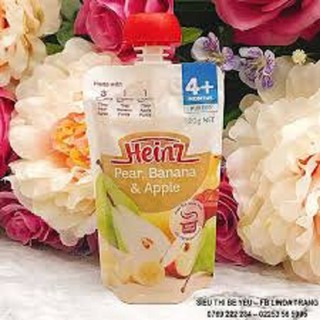Váng sữa Heinz vị pear, banana &apple cho bé từ 4 tháng-Túi 120g