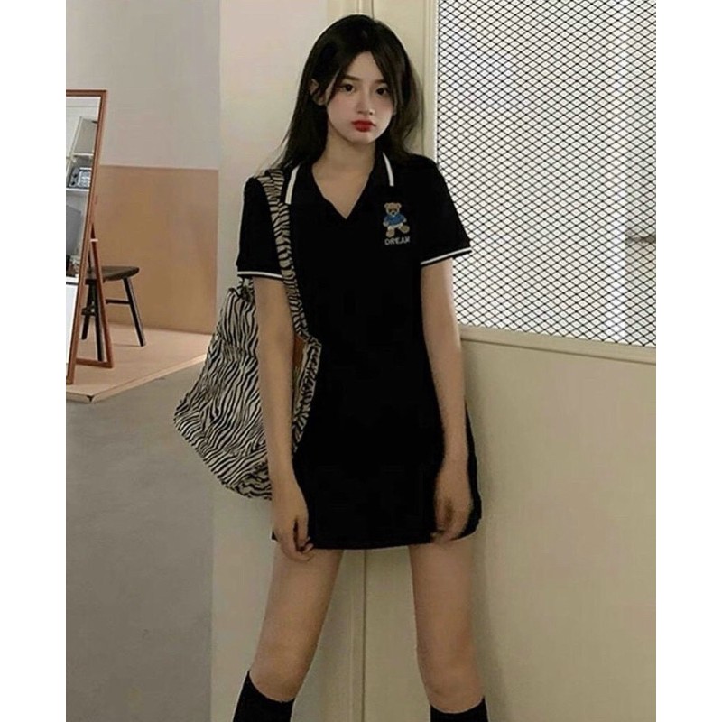 VÁY POLO XOÈ THÊU GẤU | BigBuy360 - bigbuy360.vn