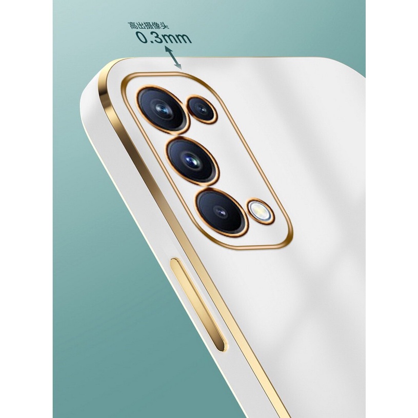 Ốp điện thoại mạ chống sốc thời trang dành cho OPPO Reno 4 4Z 4 Pro A74 4G Reno 6Z 5G