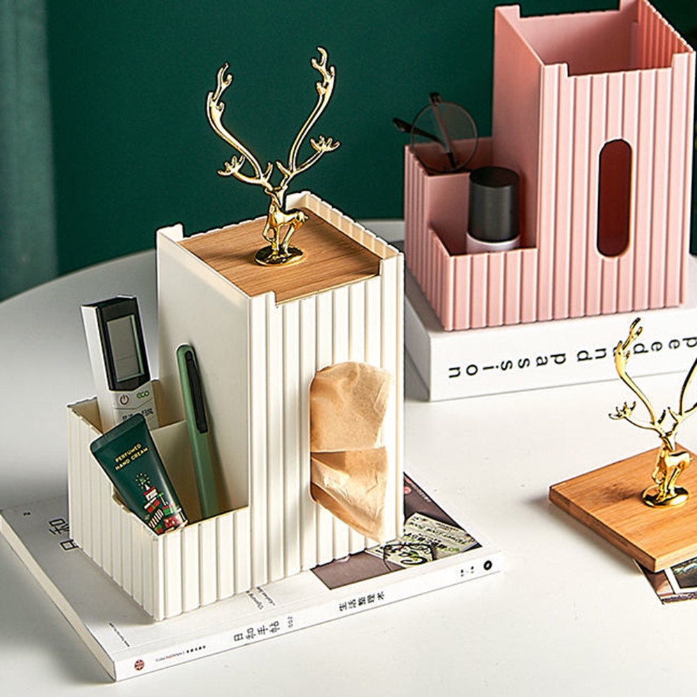 Hộp Đựng Khăn Giấy/Đồ Dùng Để Bàn Hình Nai Trang Trí Nhà Cửa/Phòng Khách