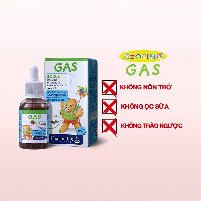 Fitobimbi Gas - Hỗ trợ giảm: Nôn trớ, đầy hơi, chướng bụng, khó tiêu