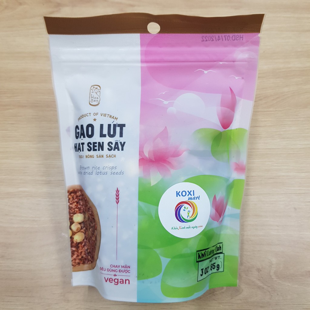 Gạo lứt sấy ăn liền Hoa Sen túi zip 85g 3 vị chọn lựa