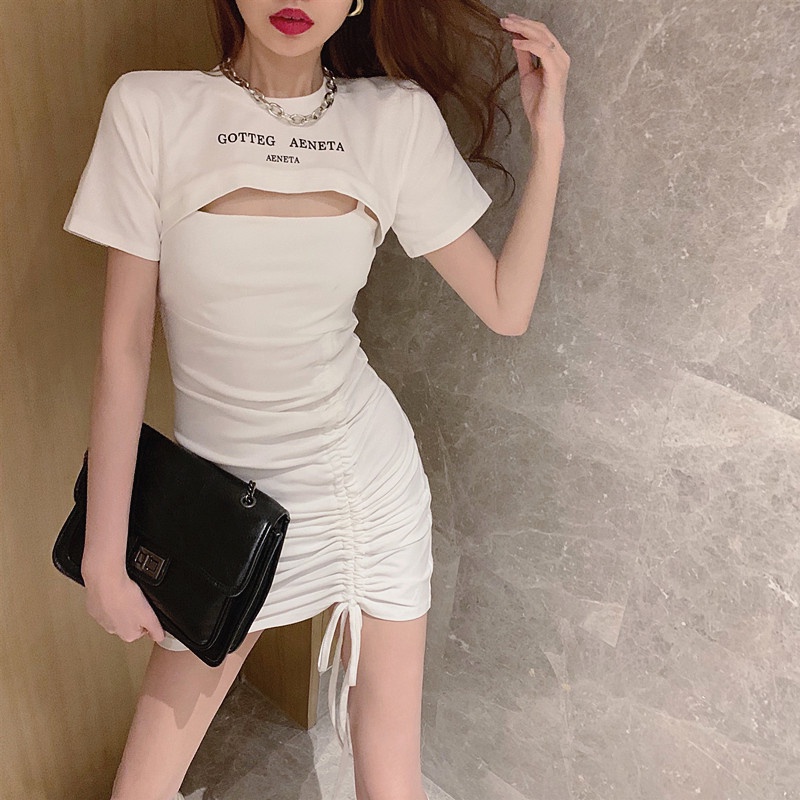 Đầm Perty dây rút phong cách Hàn Quốc gợi cảm dành cho nữ