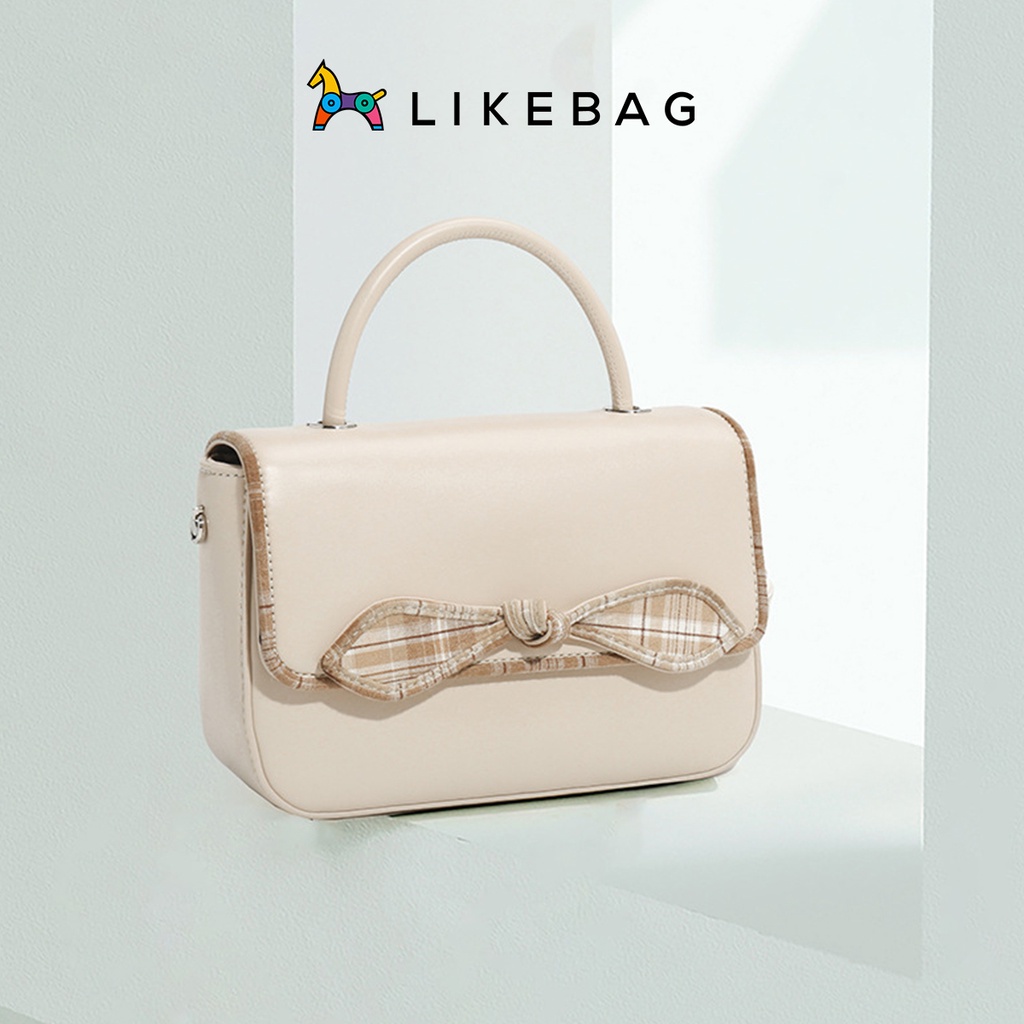 Túi đeo chéo nữ thời trang LIKEBAG form chữ nhật nhỏ gọn phối nơ dễ thương ST2150 - LIBAGI