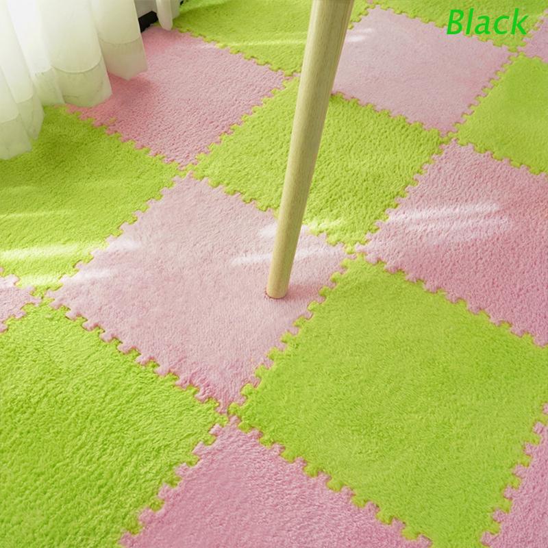 Tấm thảm vui chơi bằng lông nhung phối xốp trải sàn kiểu dáng lắp ghép DIY độc đáo cho trẻ em