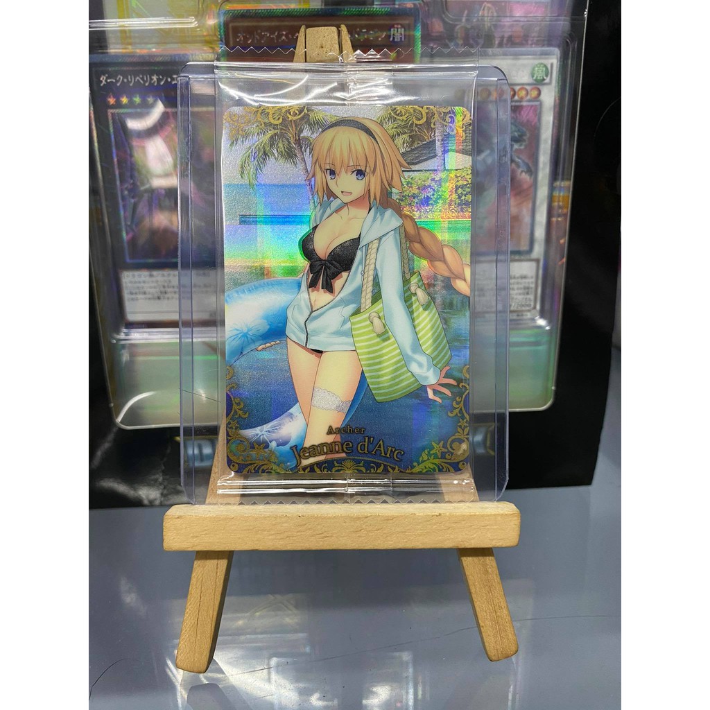 [ Dưa Hấu Yugioh ] Thẻ bài bánh xốp Fate Grand Order FGO Summer Jeanne d'Arc - Tặng bọc bài nhựa bảo quản