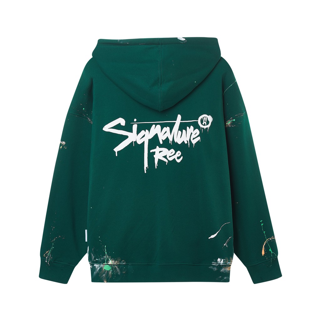 ÁO HOODIE ZIP VẨY SƠN THỦ CÔNG MÀU XANH ĐẬM BY REE | BigBuy360 - bigbuy360.vn