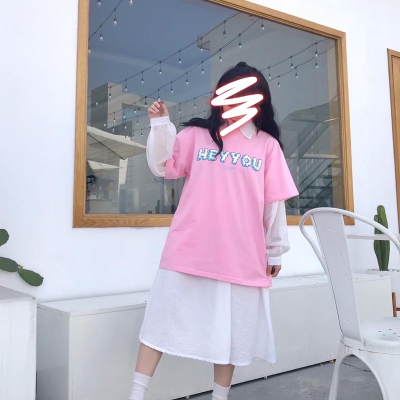 Áo thun❤ Có size tay lỡ Unisex HEYYOU