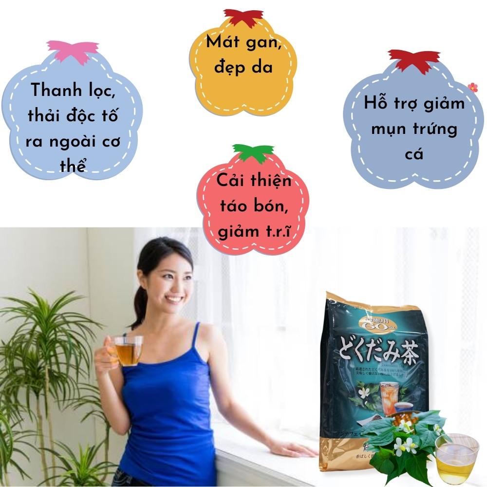 Trà diếp cá thanh lọc cơ thể giảm mụn Orihiro 60 túi