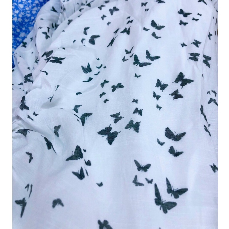 ĐẦM MAXI HOA ĐI BIỂN DÁNG DÀI XẺ TÀ NHÚN RÚT CÓ DÂY BUỘC EO