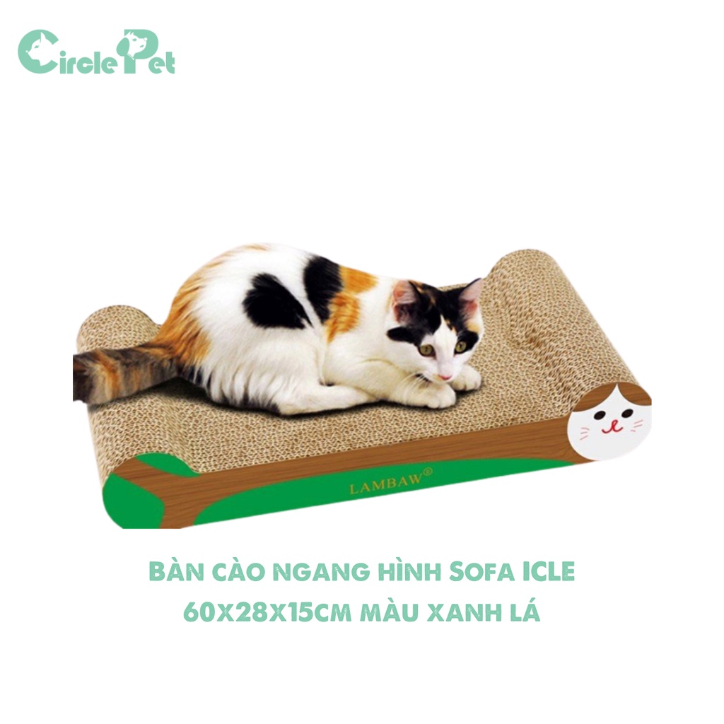 Bàn Cào Mong Cho Mèo ICle Ngang Hình Sofe Nhỏ Gọn tiện Lợi - Circle Pet