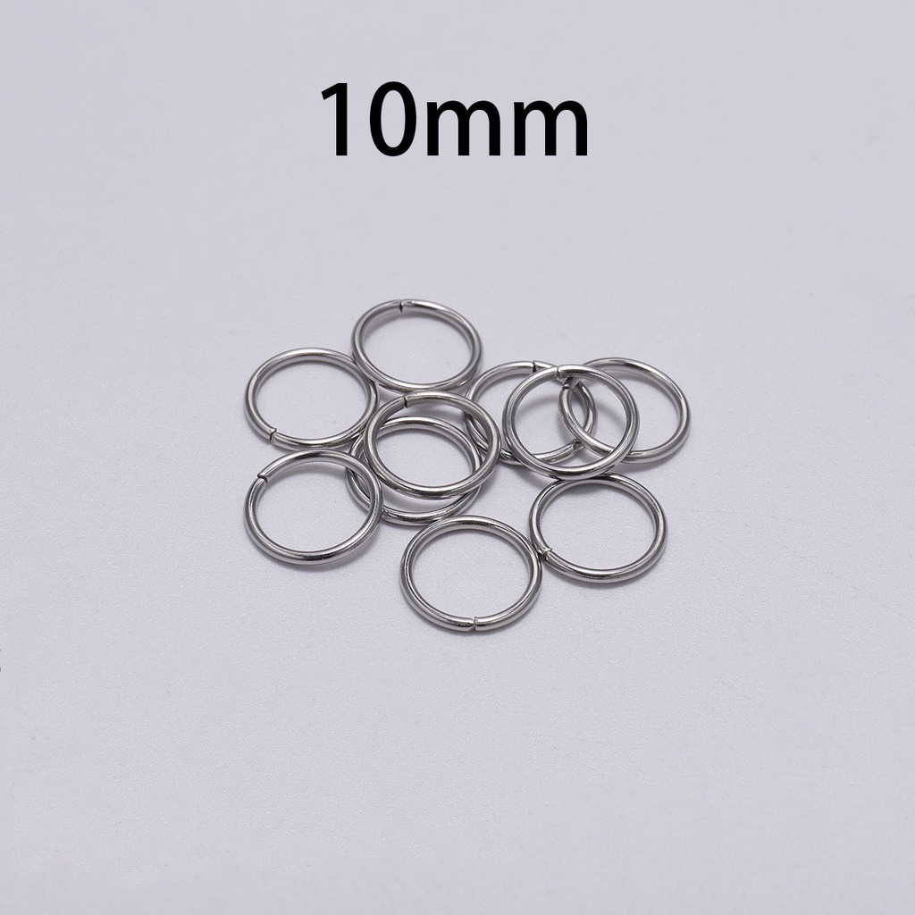 Bộ 200 Vòng Nhẫn Hình Chữ C Bằng Thép Không Gỉ Dùng Làm Trang Sức DIY