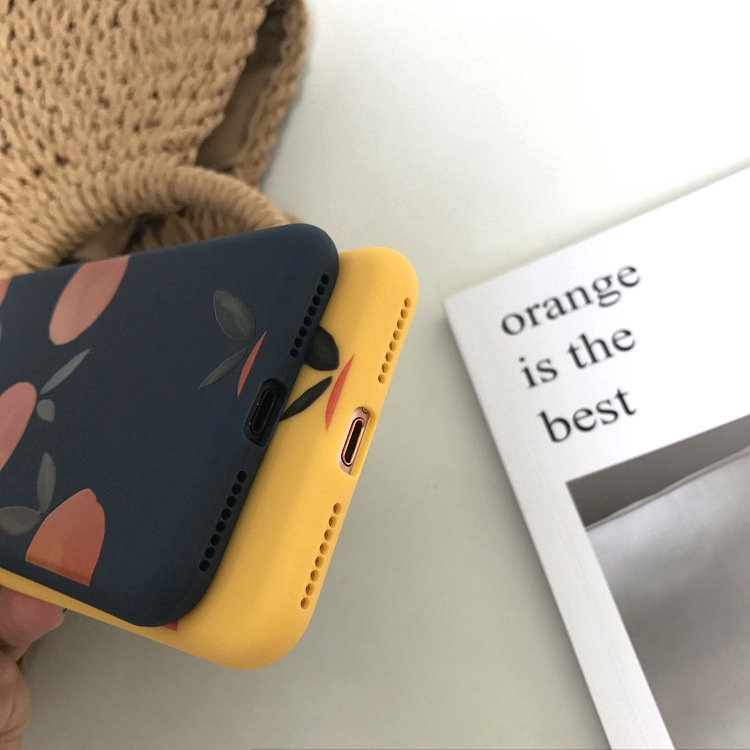 Ốp Điện Thoại Mềm Chống Rơi Hình Quả Cam Cho iphone 11 12 13 14 15 pro max xs xr x 6 6s 7 8 + 6 + 7 + 8 +