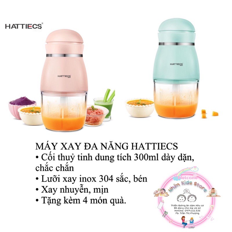 Máy xay đa năng Hattiecs/Samono 300ml cối thuỷ tinh