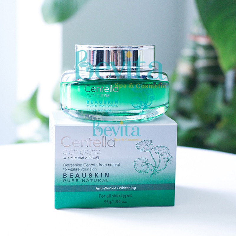 Kem dưỡng tái tạo da mụn Beauskin Centella Cica Cream 50g, kem dưỡng ẩm dành cho da mụn - Bevita