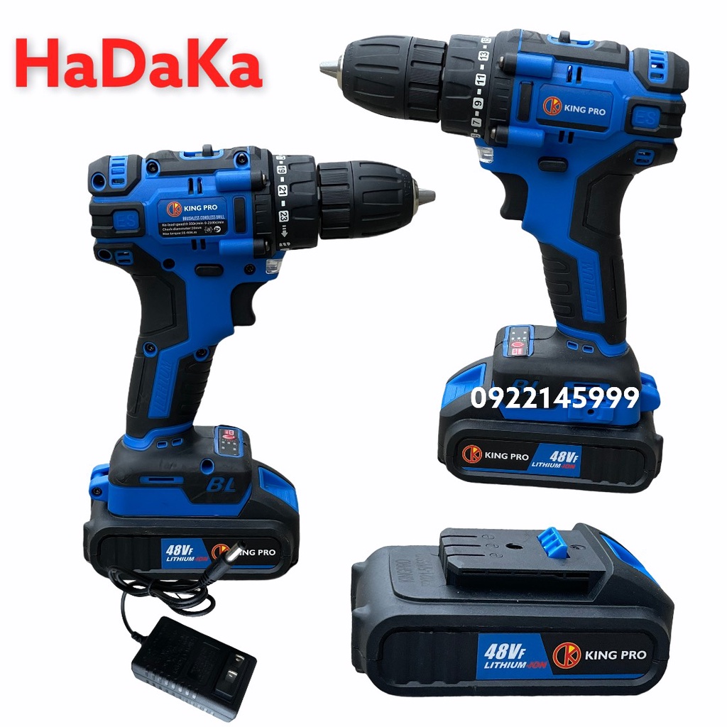 Máy khoan pin 48VF kingpro motor từ không than