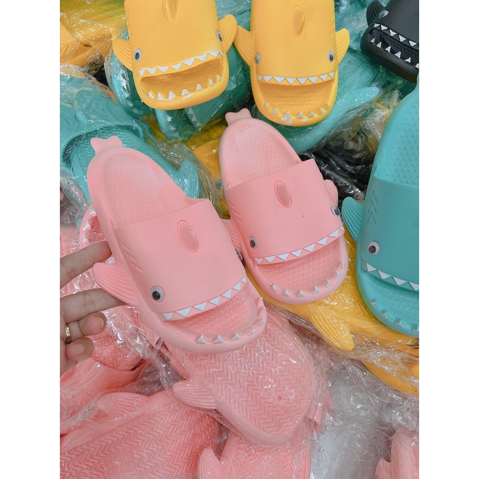 Dép bánh mì nữ, dép cá mập nhiều màu  đế độn siêu nhẹ chất liệu EVA size kép 36-41