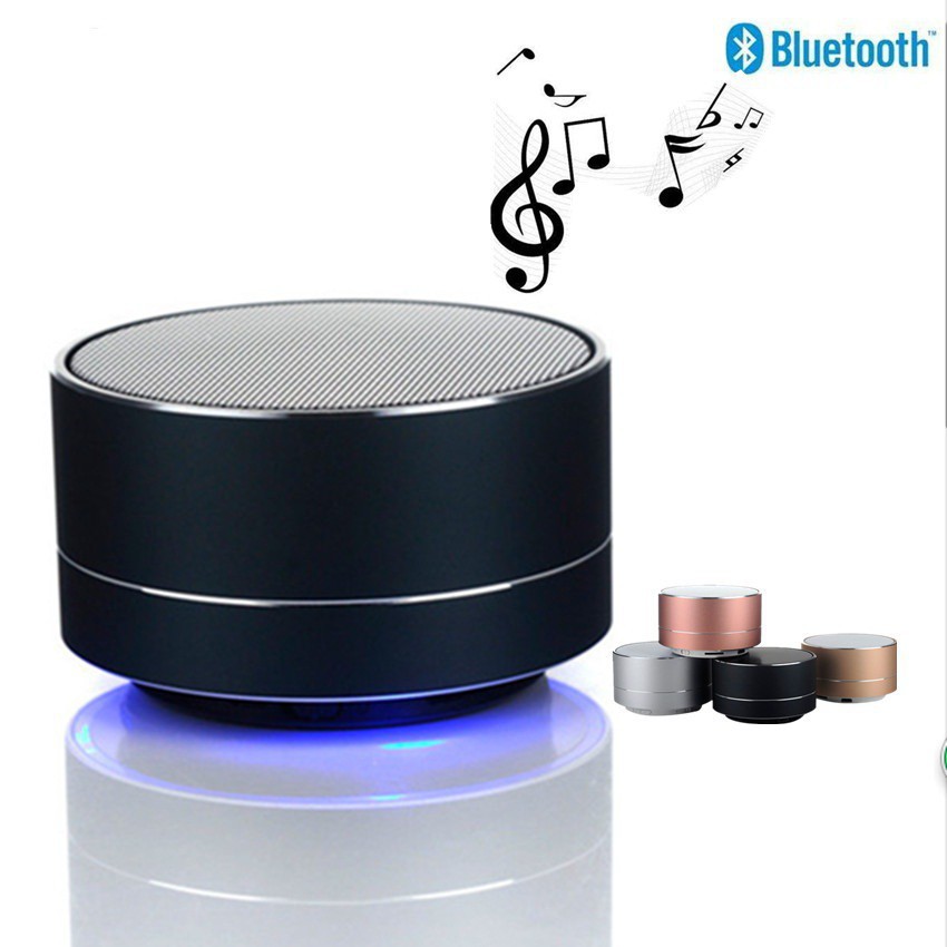 [Bảo Hành 12 Tháng] Loa bluetooth mini vỏ nhôm có đèn led theo nhạc