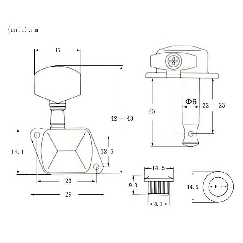 Khóa Đàn Guitar Bán Tự Động