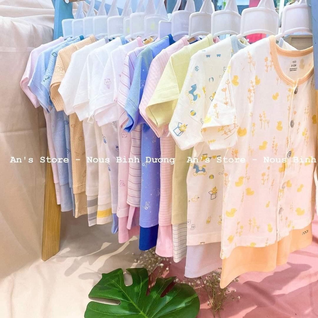 Bộ quần áo cộc tay Nous mùa hè Cho Bé Trai Bé Gái mềm mịn thoáng mát