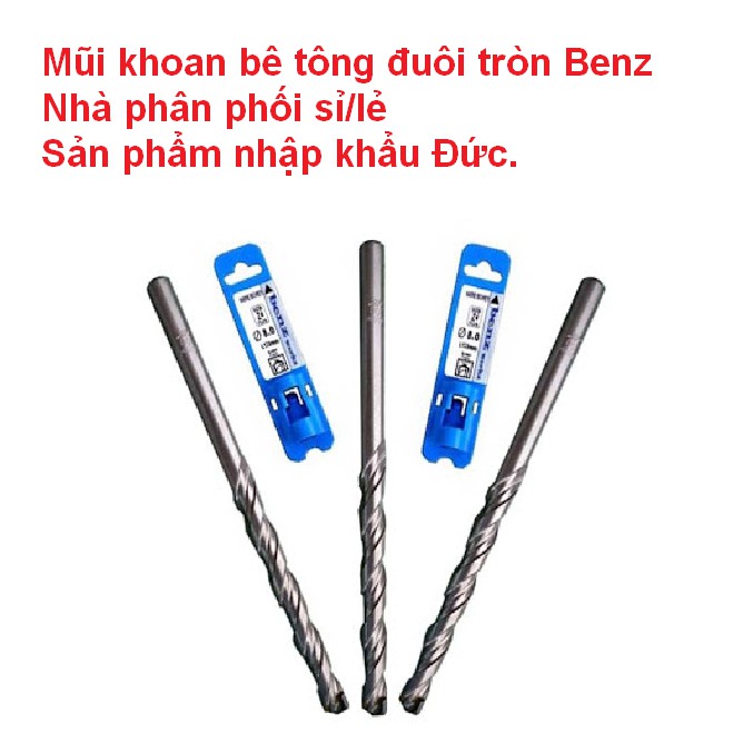 [GiáSốc]Mũi khoan bê tông đuôi tròn 10,12,13,14,16m nhập khẩu Đức giá rẻ tại Tphcm Benzwerkz