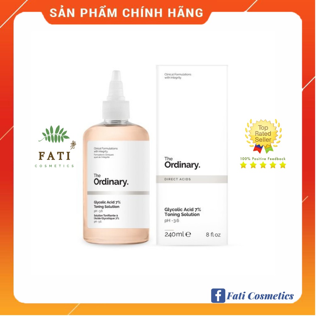 Toner tẩy da chết 240ml Glycolic Acid 7% Toning Solution The Ordinary