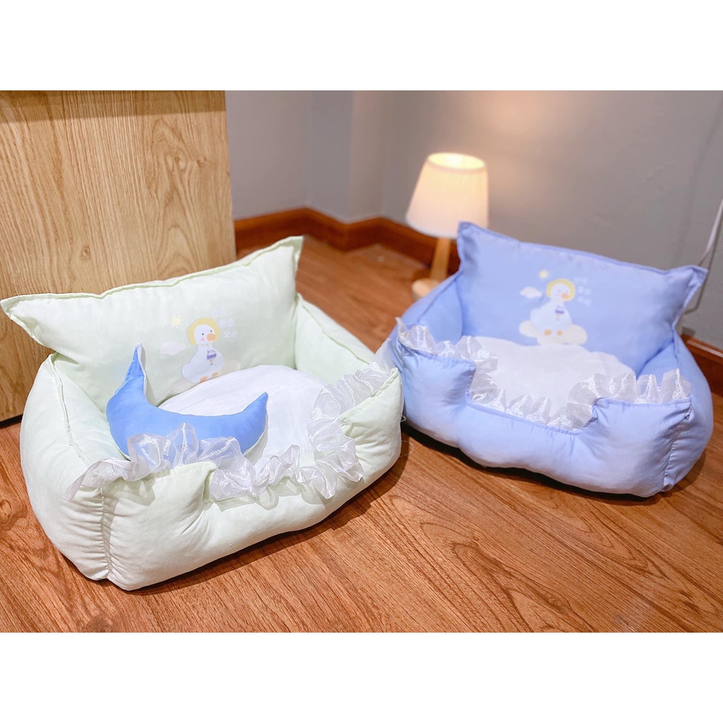 Ổ đệm Sofa kèm gối mặt trăng siêu cute cho thú cưng