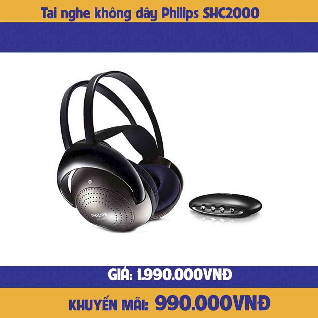 TAI NGHE KHÔNG DÂY PHILIPS SHC2000