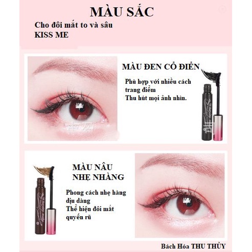 Mascara kiss me hàng auth chống nước, dày mi, dài mi & tạo mi cong không lem BHTT02