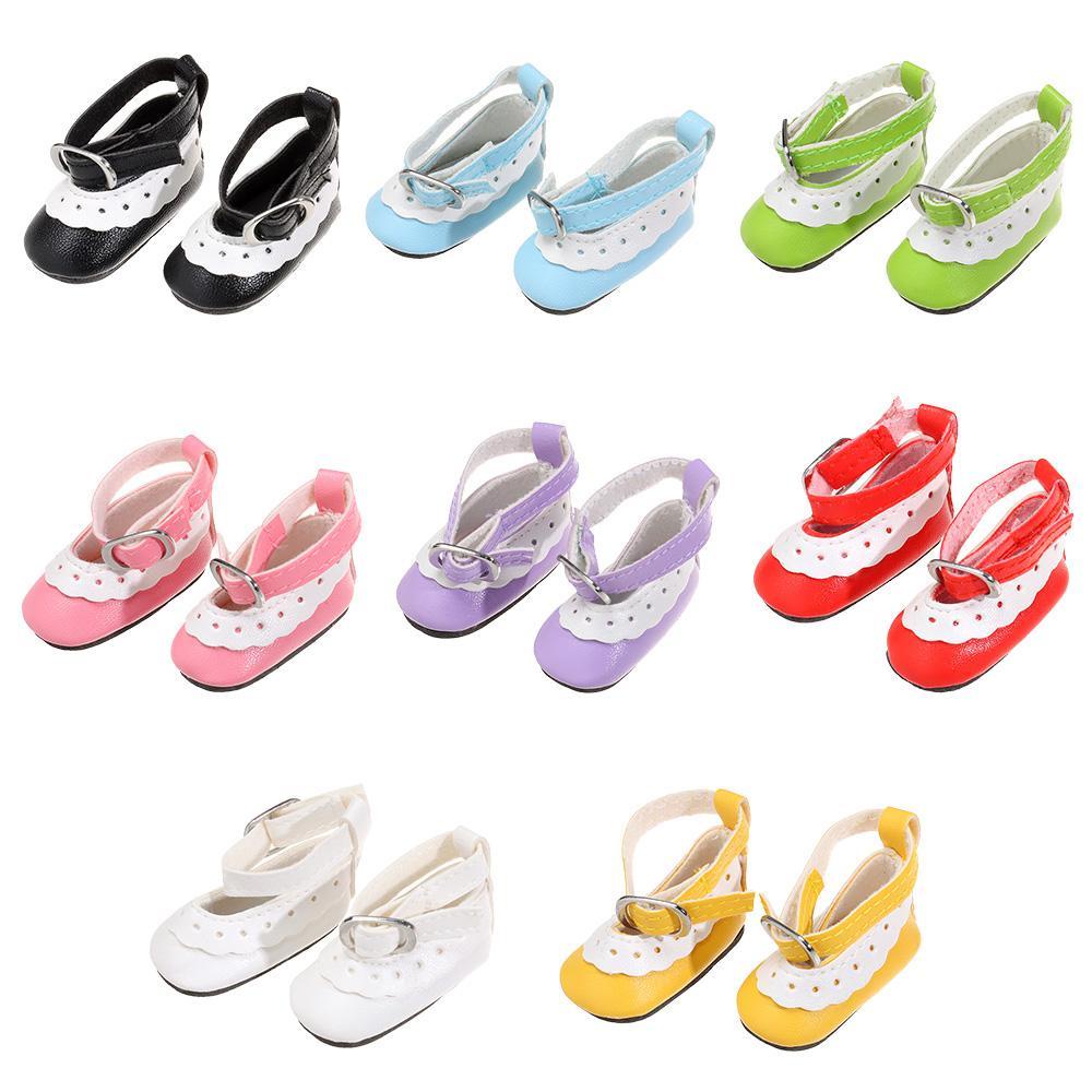 Đôi Giày Da Sáng Nhiều Màu 5cm Cho Búp Bê 1 / 6