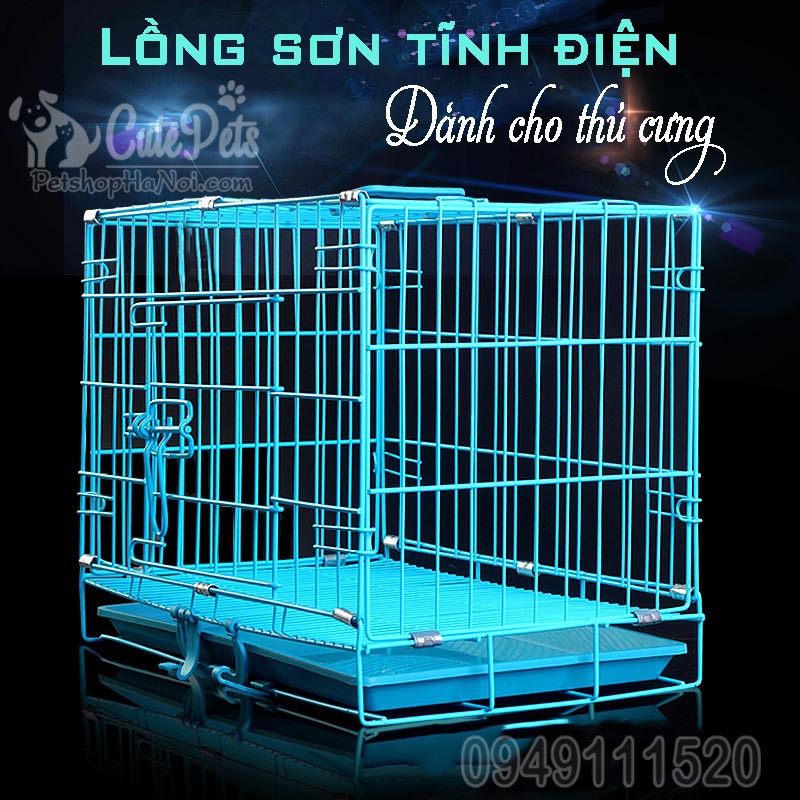 Lồng sơn tĩnh điện Size S 44x32x40cm có thể gấp gọn - CutePets Phụ kiện chó mèo Pet shop Hà Nội