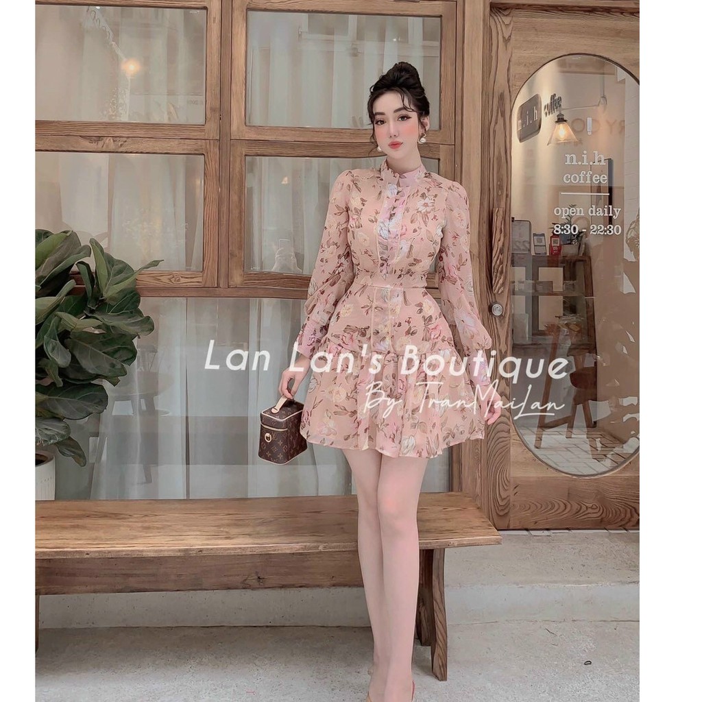 Đầm Nữ Dáng Tay Lụa Hoa Dự Tiệc Họa Tiết Cổ Tròn Màu Sắc Sang Trọng Thời Trang Thanh Lịch  - Winchois | BigBuy360 - bigbuy360.vn