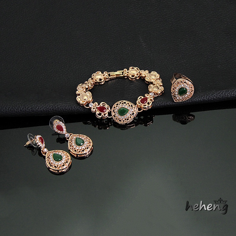 Bộ Trang Sức 4 Món Mặt Hình Giọt Nước Thời Trang Cho Nữ